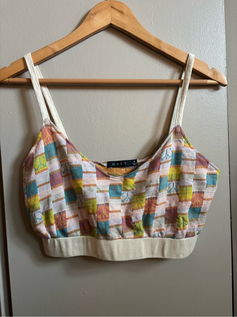 Obey peace sign bralette